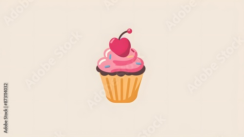 Wallpaper Mural Sweet bakery icon set with note paper on purple background.  Torontodigital.ca