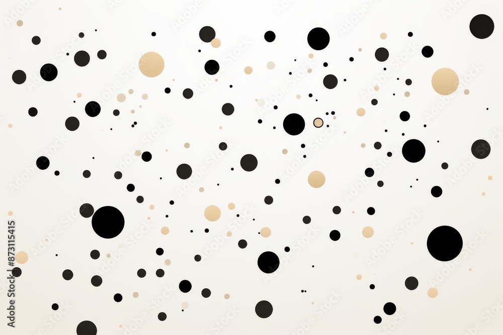 Abstract Dot Pattern in Black and Beige Abstract Dot Pattern in Black and Beige