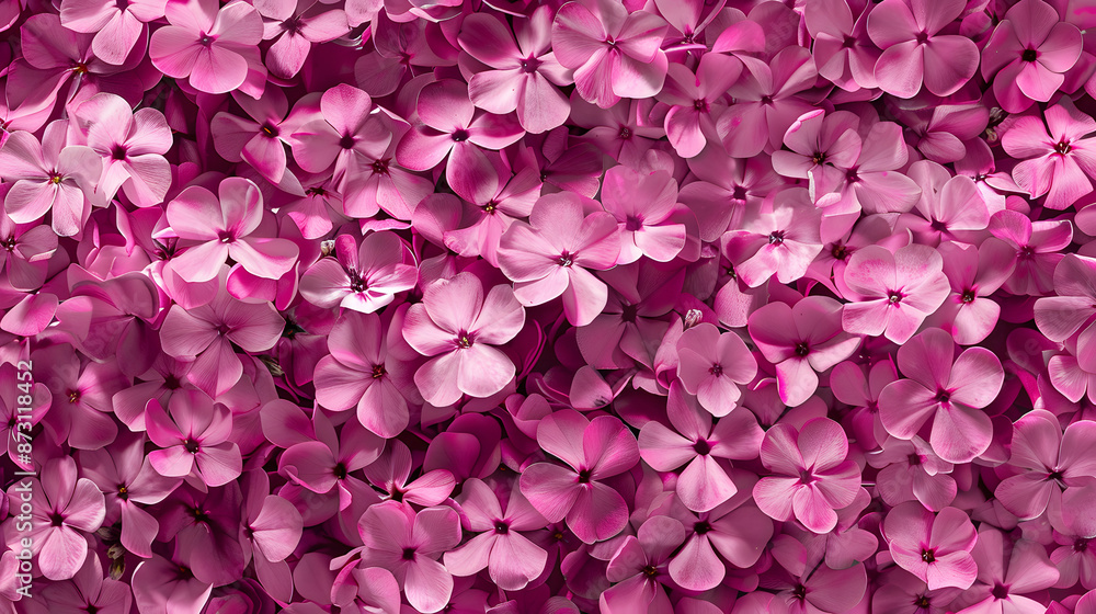A solid carpet of magenta phlox flowers. isolated on a solid magenta background. Illustrations A solid carpet of magenta phlox flowers. isolated on a solid magenta background. Illustrations