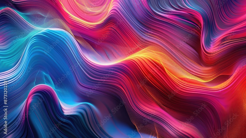 A dynamic abstract background with wave-like textures in vibrant hues. A dynamic abstract background with wave-like textures in vibrant hues.