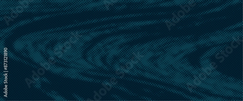 Vector abstract blue background frame of geometric shapes. Circular ornament. Pattern of dots, particles, molecules, fragments