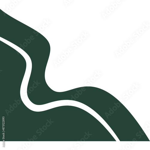 Abstract Wavy Corner