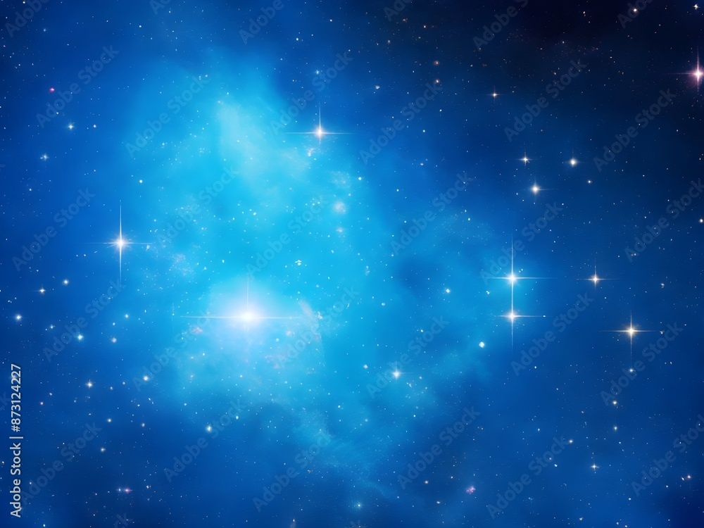 Blue Nebula A Bright Starry Background Design Blue Nebula A Bright Starry Background Design