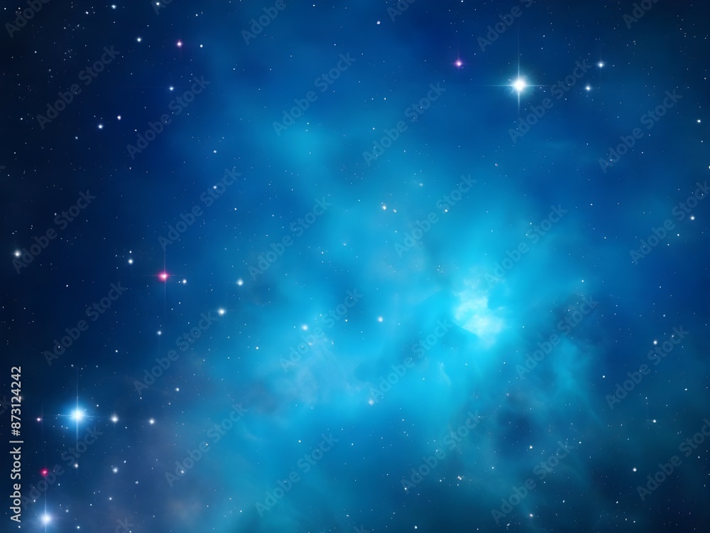 Obraz premium Blue Nebula A Bright Starry Background Design