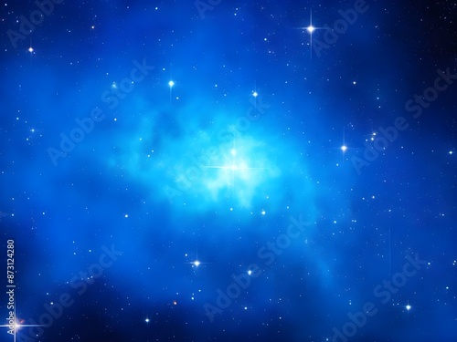 Blue Nebula A Bright Starry Background Design