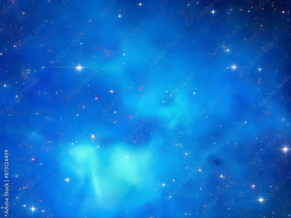 Obraz premium Blue Nebula A Bright Starry Background Design