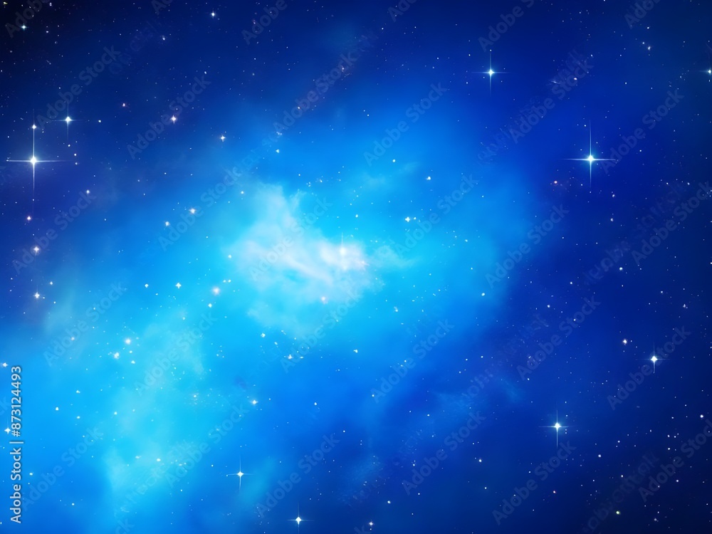 Blue Nebula A Bright Starry Background Design Blue Nebula A Bright Starry Background Design