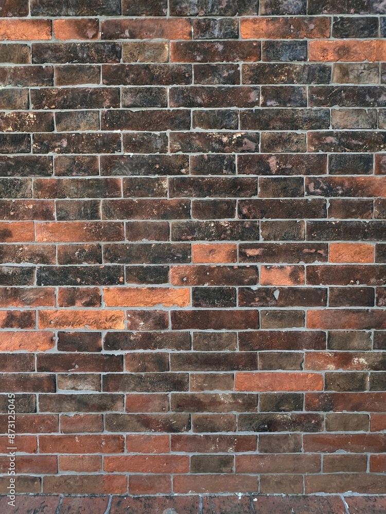 Naklejka premium Background of old red exposed brickwork