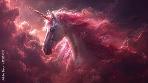 Magical Unicorn in the Clouds © We3 Animal