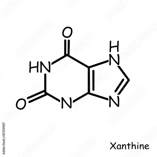 Chemical, organic structure : xanthine
