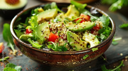 Quinoa Salad with Avocado and Tomatoes