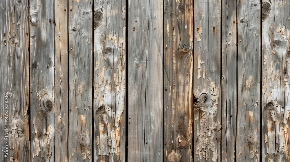 Weathered outdoor teak wood surface texture with cracks and knots on a vertical pattern Weathered outdoor teak wood surface texture with cracks and knots on a vertical pattern