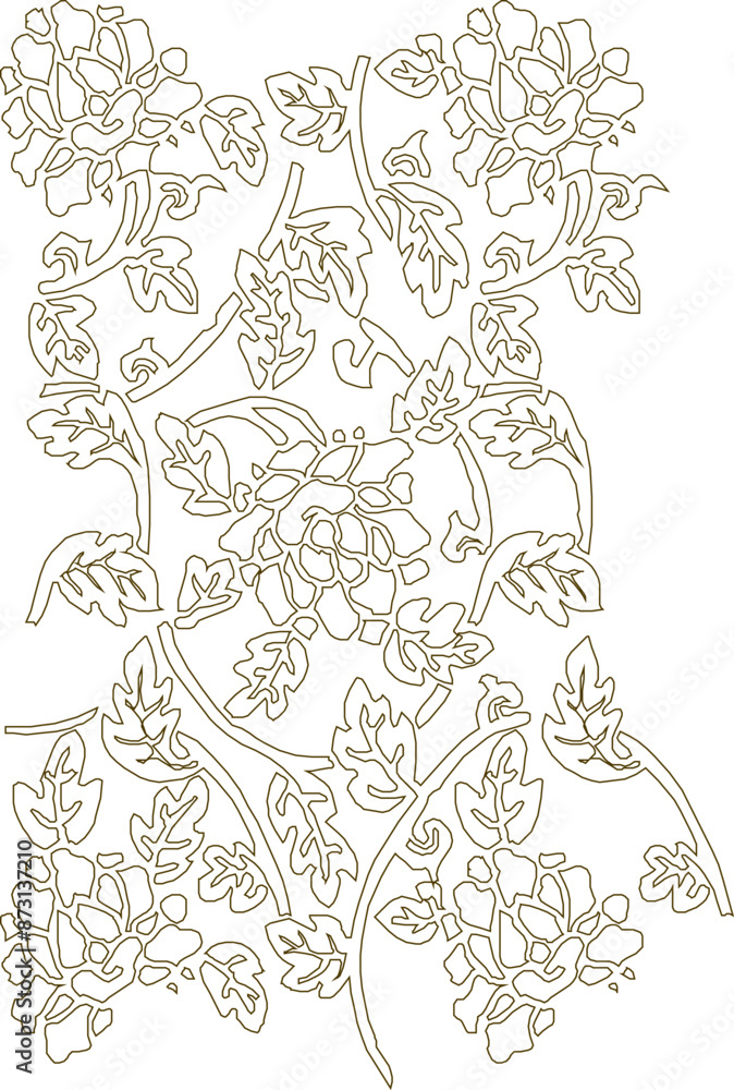 Vector silhouette illustration sketch, detailed design, ornamental ornament, unique abstract background pattern nature Vector silhouette illustration sketch, detailed design, ornamental ornament, unique abstract background pattern nature