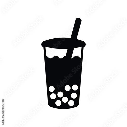 Bubble tea icon. Drink symbol modern, simple, vector, icon for website design, mobile app, ui. Vector Illustration