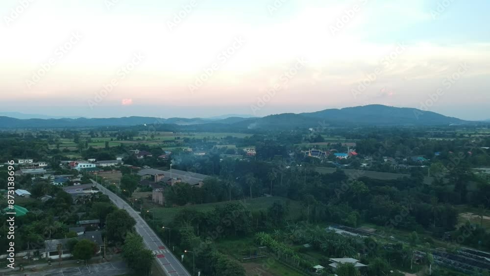 Drone Shot Chiangrai City Morning Drone Shot Chiangrai City Morning