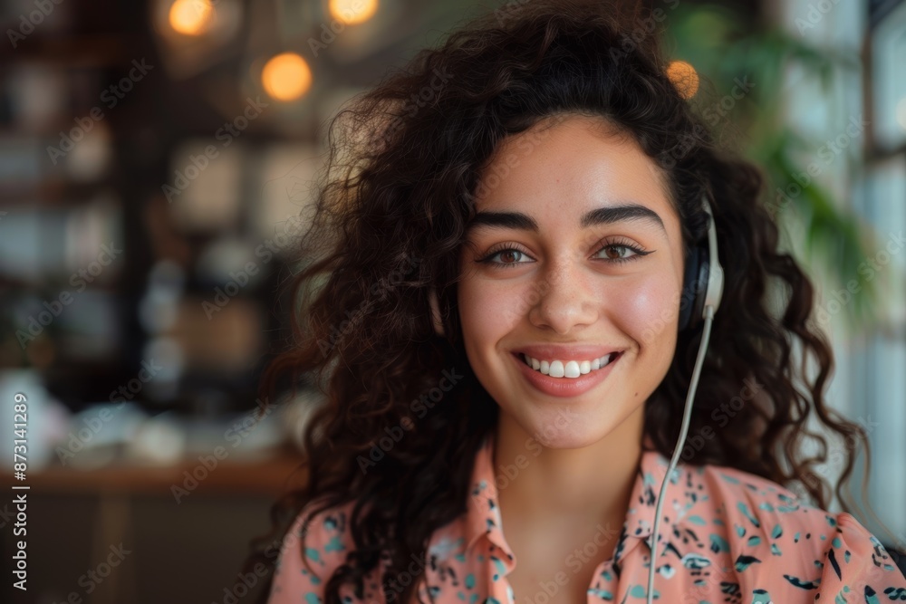 Contact CRM or IT customer service for portrait or call center specialist on telecom microphone. Telemarketing, ecommerce, and woman consulting Contact CRM or IT customer service for portrait or call center specialist on telecom microphone. Telemarketing, ecommerce, and woman consulting
