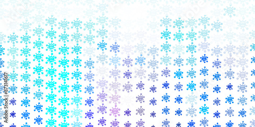 Light Pink, Blue vector texture with disease symbols.