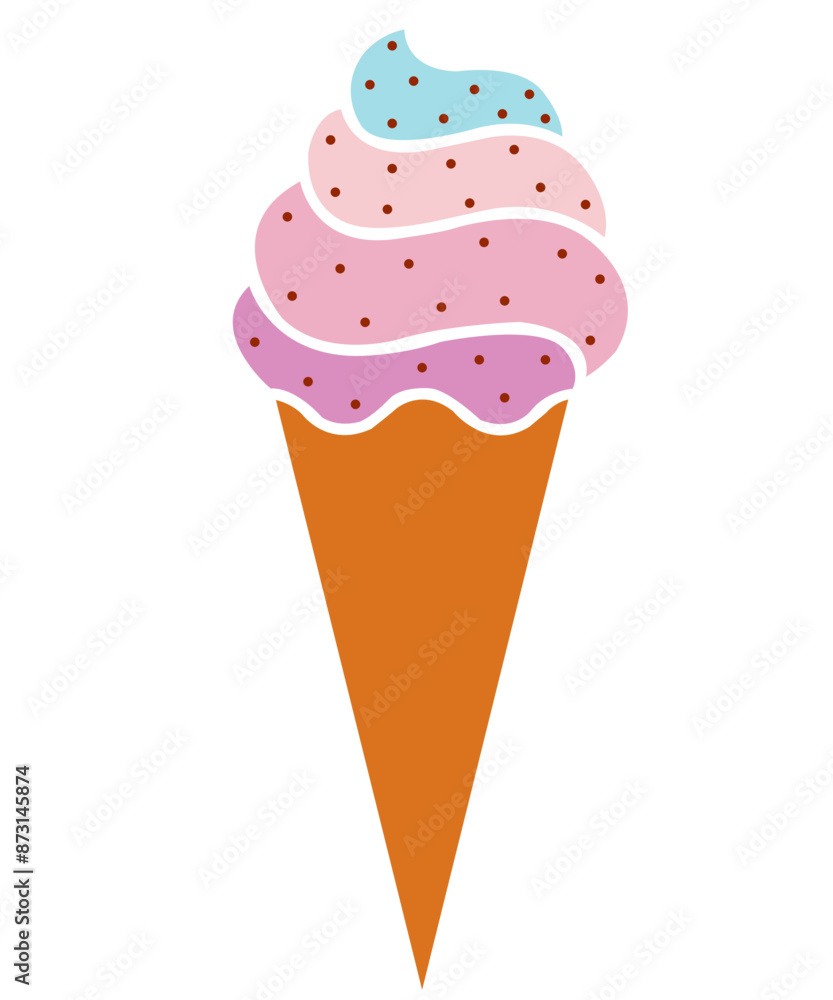 Ice cream clip art design on plain white transparent isolated background for sign, decal, card, shirt, hoodie, sweatshirt, apparel, tag, mug, icon, poster or badge Ice cream clip art design on plain white transparent isolated background for sign, decal, card, shirt, hoodie, sweatshirt, apparel, tag, mug, icon, poster or badge