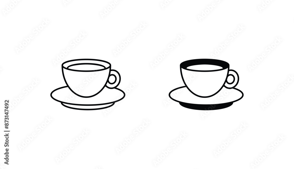 Tea Cup icon design with white background stock illustration Tea Cup icon design with white background stock illustration