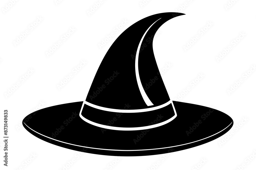 Witch hat, Witch hat icon vector, Halloween witch hat black silhouette
Witch hat, Witch hat icon vector, Halloween witch hat black silhouette