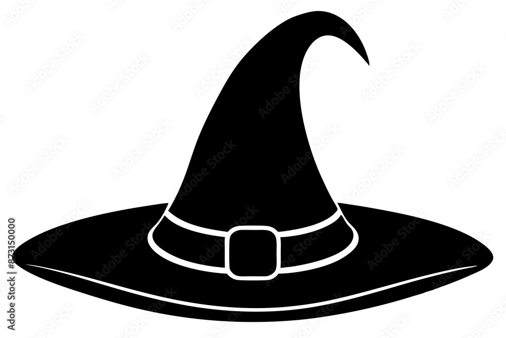 Witch hat, Witch hat icon vector, Halloween witch hat black silhouette
Witch hat, Witch hat icon vector, Halloween witch hat black silhouette