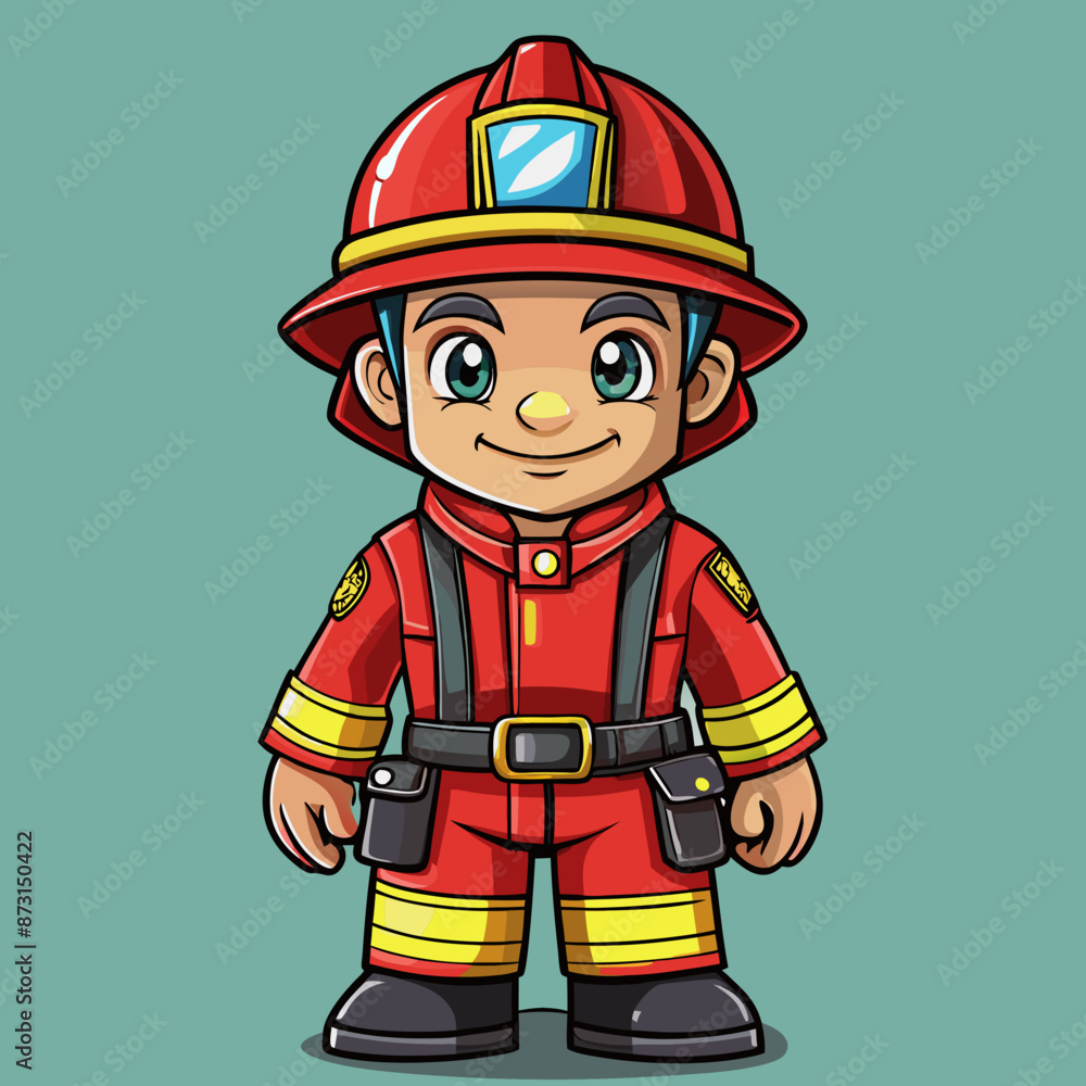 vector illustration of firefighter vector illustration of firefighter