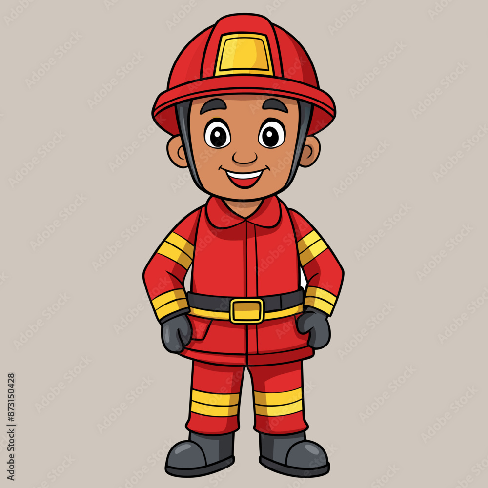 vector illustration of firefighter vector illustration of firefighter
