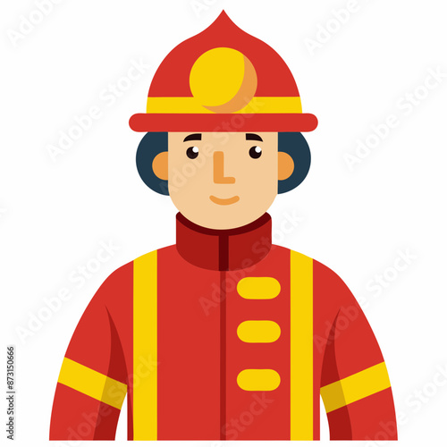 vector illustration of firefighter