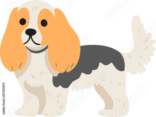 Cavalier King Charles Spaniel Dog Illustration