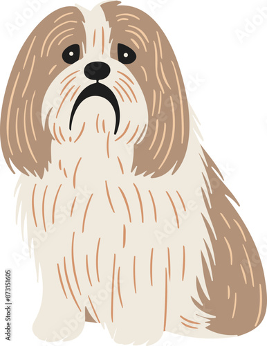 Lhasa Apso Dog Illustration