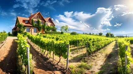 Crédence de cuisine  Vineyard Estate Under a Sunny Sky  © Sri