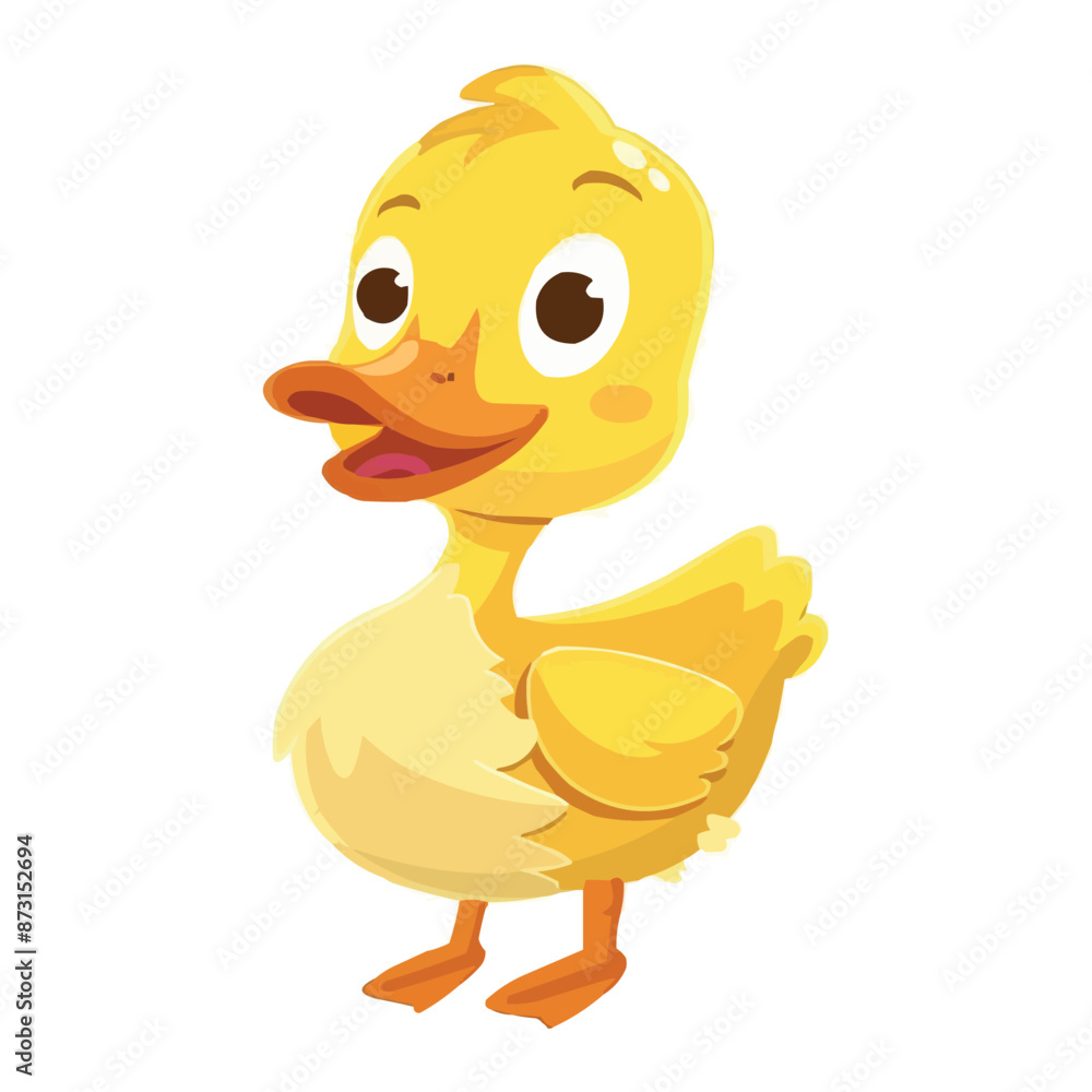 Happy Cute cartoon duck isolated on white background Happy Cute cartoon duck isolated on white background