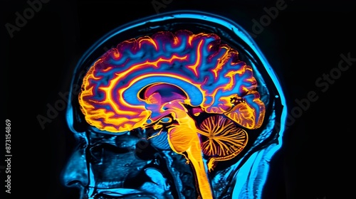 Detailed Brain MRI Scan Highlighting REM Sleep Activity Patterns in Neurological Imaging