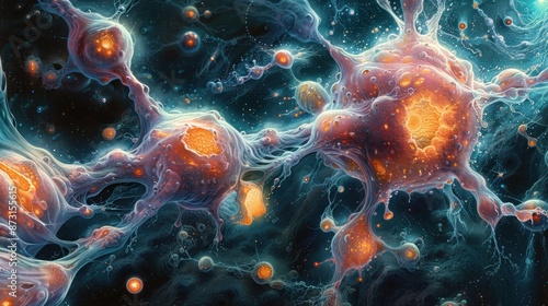 Cosmic Cell Abstract Art