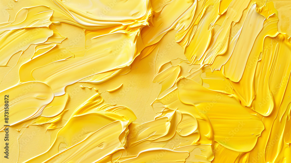 Yellow oil paint background or texture with copy space, closeup. Abstract backdrop for design and print on the product packaging of cosmetic products.
Yellow oil paint background or texture with copy space, closeup. Abstract backdrop for design and print on the product packaging of cosmetic products.