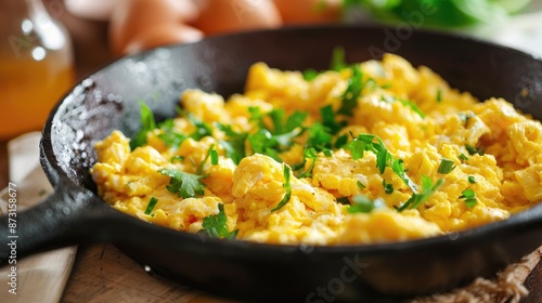 Scrambled eggs for a healthy breakfast