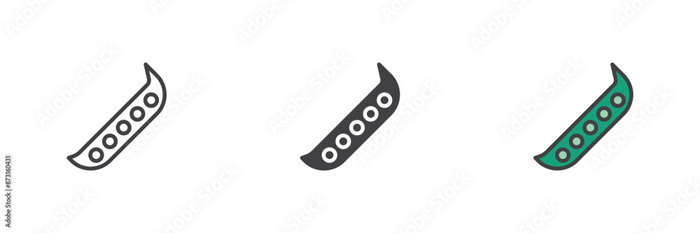 Beans different style icon set Beans different style icon set