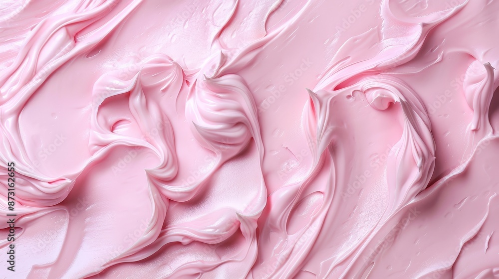 Creamy face cleansing mousse sample, top view, light base color background, soft and smooth, designed for professional advertising, isolated background, studio lighting Creamy face cleansing mousse sample, top view, light base color background, soft and smooth, designed for professional advertising, isolated background, studio lighting