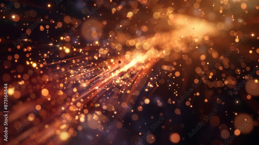 Fototapeta premium The particles shooting out of the black hole move at incredible speeds creating a visual effect akin to a shooting star.