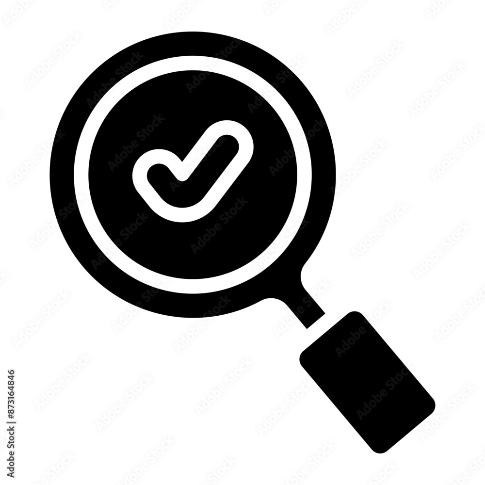 inspection secure check mark glyph icon inspection secure check mark glyph icon