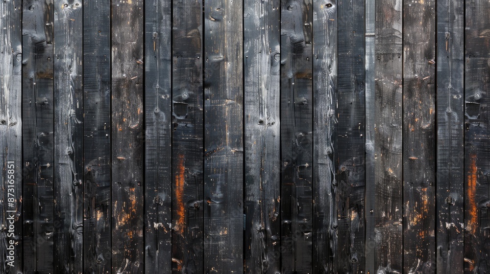 Fototapeta premium Aged dark wooden wall texture background