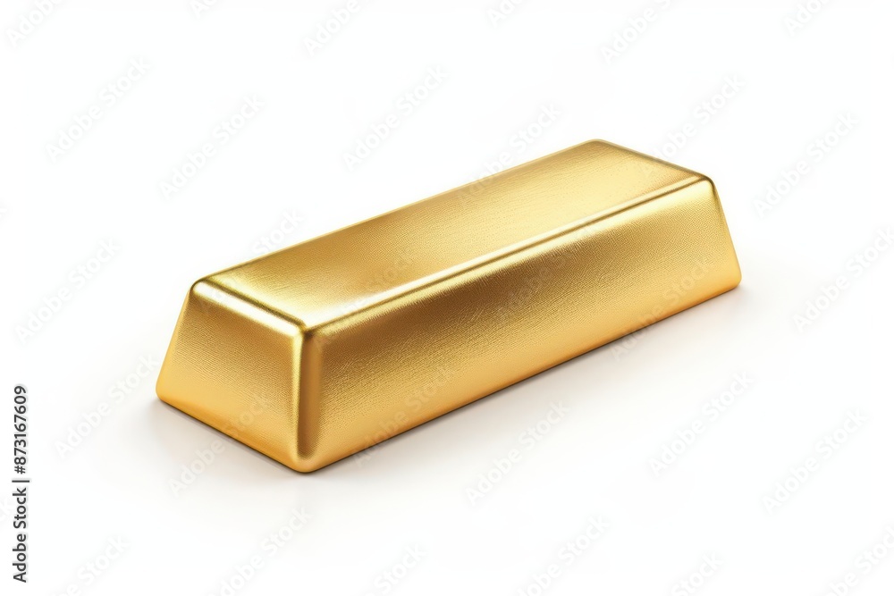 a gold bar, precious metal asset, hyperrealistic illustration, shiny, isolated on white background a gold bar, precious metal asset, hyperrealistic illustration, shiny, isolated on white background