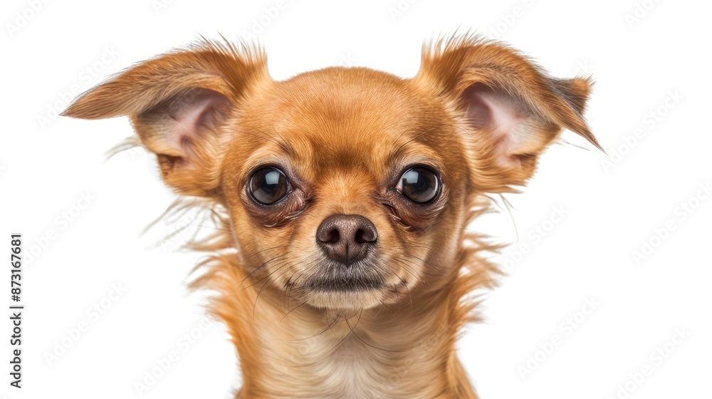Red chihuahua isolated portrait on white background Red chihuahua isolated portrait on white background