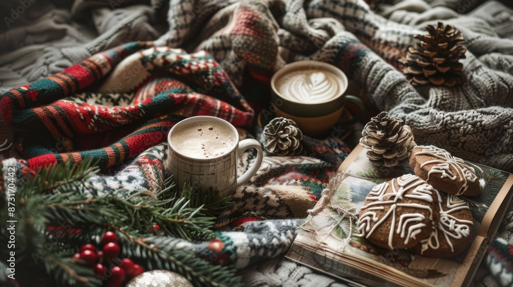 Hygge Christmas Morning Atmosphere with Hot Chocolate Sweater Plaid Pine Cookies eBook Hygge Christmas Morning Atmosphere with Hot Chocolate Sweater Plaid Pine Cookies eBook