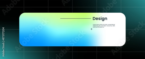 Modern design element in gradient color. Futuristic pop up interface.