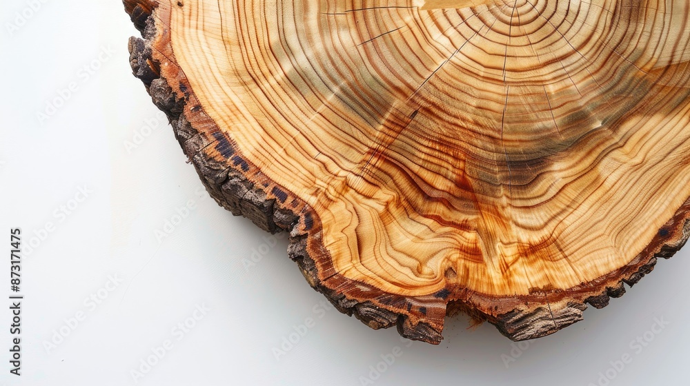 A section of a sliced tree A section of a sliced tree
