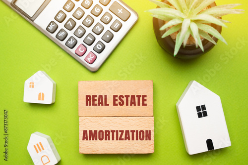 Tableau sur toile Real estate amortization concept - process of gradually paying off a mortgage or loan over a set period through regular, equal payments