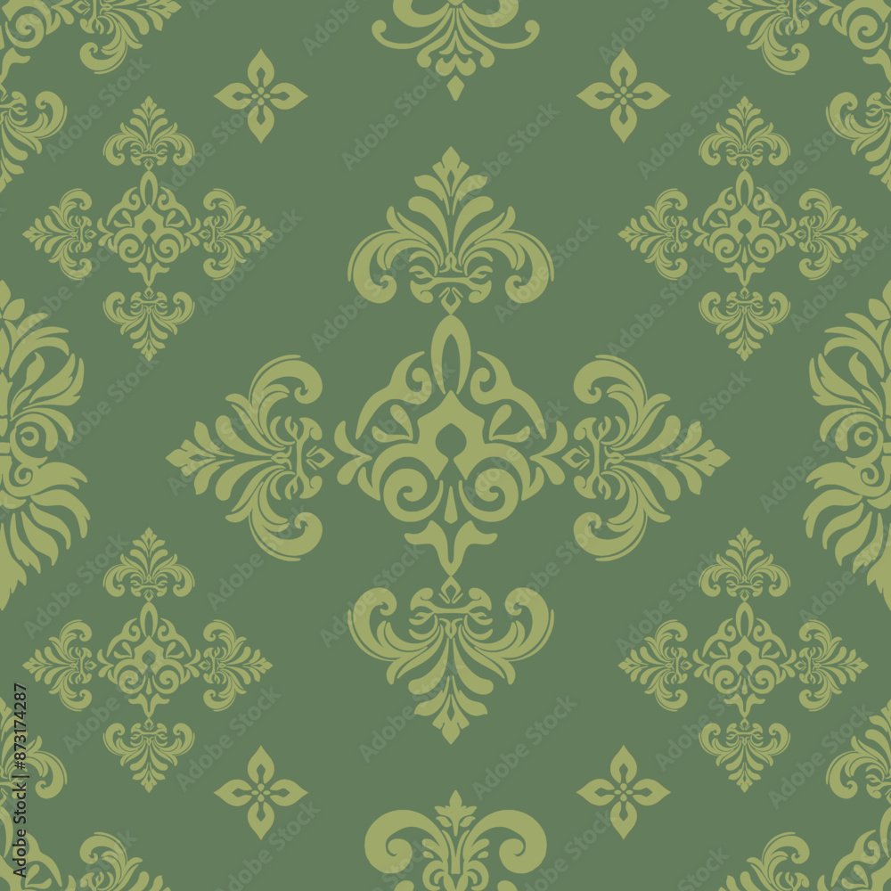 seamless floral green pattern seamless floral green pattern