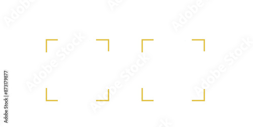 Set of Golden square shape and circle on white background, for logos.