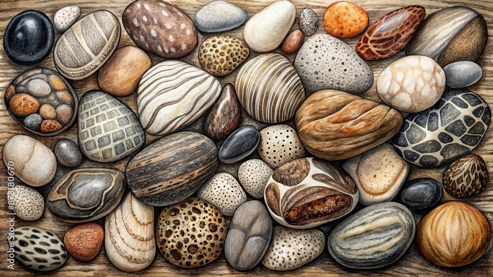 Rustic, intricately detailed, hand-drawn sketch of assorted stones in varying shades of black and white, evoking a timeless, classic ambiance. Rustic, intricately detailed, hand-drawn sketch of assorted stones in varying shades of black and white, evoking a timeless, classic ambiance.